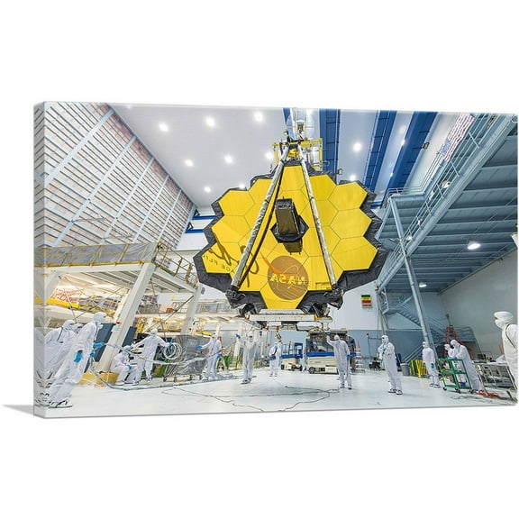 ARTCANVAS NASA James Webb Telescope Engineering Canvas Art Print - Size: 12" x 8" (0.75" Deep)