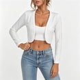 thumbnail image 6 of jjayotai Womens Cardigan Tops Open Front Bolero Shrug Cropped Top V Neck Loose Fitted Blouses Casual Sweater Jacket, 6 of 6