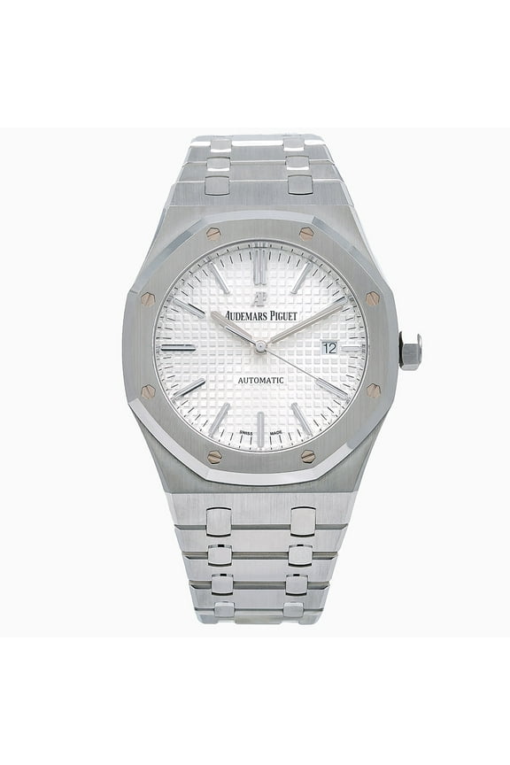 Pre-Owned Audemars Piguet Royal Oak Self Winding 15400ST 41MM Silver Dial With Stainless Steel Bracelet
