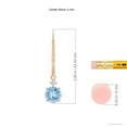 thumbnail image 2 of ANGARA Natural Solitaire Aquamarine Dangle Earrings with Diamond in 14K Rose Gold for Women (Size-5mm) | March Birthstone, Birthday, Anniversary, Jewelry Gift for Women | Natural Aquamarine Earrings, 2 of 7