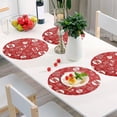 thumbnail image 6 of GZHJMY Christmas Light Balls Placemats 1Pcs,Holidays PVC Weave Place Mats Table Mats Non-Slip Easy to Clean for Home Kitchen BBQ Party Table Decor,15.4", 6 of 7