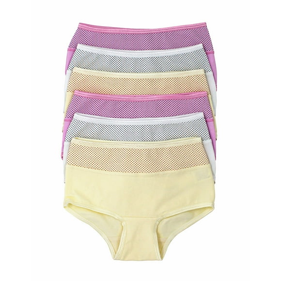 Paquete de Pantaleta para Niña Gota de Rocío Modelo Y-307, Corte Completo, De Algodón con Lycra