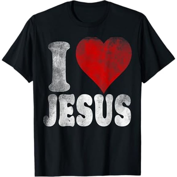 I LOVE JESUS vintage style retro T-Shirt