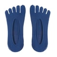 thumbnail image 1 of Medias Zulema de Cinco Corte Bajo Barco Invisible Puntera Dividida Azul, 1 of 8
