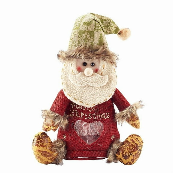 Uutvery Christmas Gift Bags Zipper Design,2026 New Christmas Eve Apples Candy Gift Bags,Santa Snowman Doll Storage Gift Bag,Reusable Christmas Drawstring Bags for Christmas Party Decor