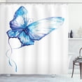 thumbnail image 1 of Ambesonne Watercolor Shower Curtain, Nature Inspired Soft, 69"Wx84"L, Blue White, 1 of 3