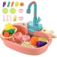 thumbnail image 4 of Kids' Interactive Electric Circulation Water Play Sink Toy Set - 16-Piece BPA-Free ABS Plastic Pretend Play Kitchen Toy with Cute Cartoon Cow Design, Leak-Proof Running Water System for Educational, 4 of 6