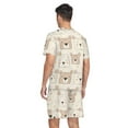 thumbnail image 2 of joogoo Men's Pajama Set Face Of Bears V-Neck Pj Shorts Set 2 Piece Loungewear Sleepwear L, 2 of 7