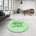 thumbnail image 3 of Ahgly Company Indoor Square Patterned Mint Green Area Rugs, 6' Square, 3 of 6
