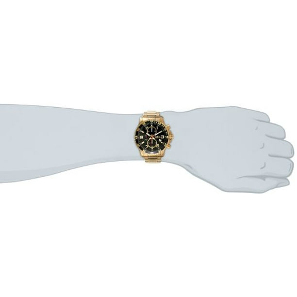 Reloj Invicta de hombre cronógrafo chapado en oro 18k