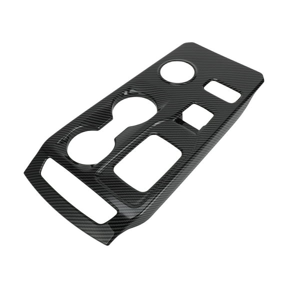 Unique Bargains 1Pc Center Console Gear Shift Frame Panel Cover Trim for Ford for Ranger 2023-2024 Gear Shift Panel Decor Cover Sticker Carbon Fiber Pattern ABS Black