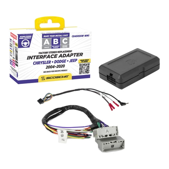 Scosche Wiring Harness Compatible with Select 2004-20 Chrysler, Dodge & Jeep CR4000SW-WM1