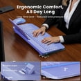 thumbnail image 3 of Rechargeable Backlit Wireless Keyboard and Mouse Combo, Ergonomic with Wrist Rest & Phone Holder, Silent for Windows/Mac/Chrome OS - Purple, 3 of 9