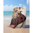 thumbnail image 4 of Farm Cow Pig Beach Towels Oversized Super Absorbent, Farmhouse Animals Retro Fench Wood Bran Lightweight Bath Towel Quick Dry Sets For Bathroom/Pool/Rv Camping/Beach Play/Gym Room/Picnic 31"x62", 4 of 8