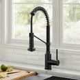 thumbnail image 3 of KRAUS Bolden Commercial Style 2-Function Single Handle Pull Down Kitchen Faucet in Matte Black, 3 of 8