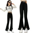 thumbnail image 3 of Esaierr Kids Girls Flare Pants Toddler Girls Casual Ruffle Bell Bottoms Pants Trousers Spring Fall Stretch Flare Leggings for 4-14T, 3 of 9