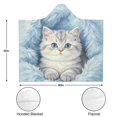 thumbnail image 3 of Cute Kitten Wearable Blanket Hoodies for Women Men Adults Kitten Lovers Plush Lightweight Funny Kittens Hooded Blankets for Travel Bedding Decor Birthday Gifts 50X60 Inch, 3 of 5