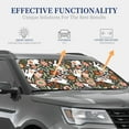thumbnail image 4 of Balery 2 Piece Rabbits on Floral Car Windshield Sun Shade|Foldable Front Windshield Shade for Car Front Window for Most Sedans SUV Truck-Small, 4 of 7