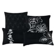 thumbnail image 5 of EvJk Luxury 7-Piece Comforter Set – Classic Black and White Floral Design, King, 5 of 6