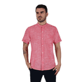 thumbnail image 1 of Camisa Manga Corta Color Coral Slim Fit Look De Lino Para Caballero, 1 of 4
