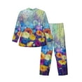 thumbnail image 2 of Kll Spring Flower Seasonal Sleepwear Mens Flannel Pajamas,Long Cotton Pj Set, 2 of 9