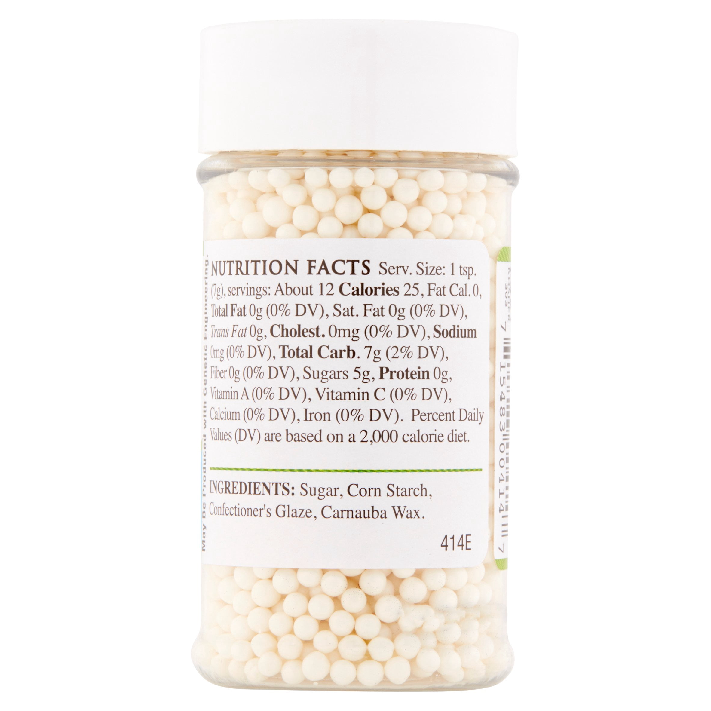 Dallies Mini White Sugar Pearls 2.95oz