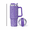 Purple, variant on Thirstee 40 oz Rhinestone Tumbler with Handle and Metal Straw Lid, White Bling Insulated Travel Mug
