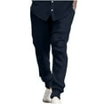 thumbnail image 2 of Lilgiuy Men's Jute Pants Casual Solid Color Elastic Waist Stripe Lightweight Lounge Pants Slim Fit Yoga Beach Work Pants with Pockets, 2 of 5