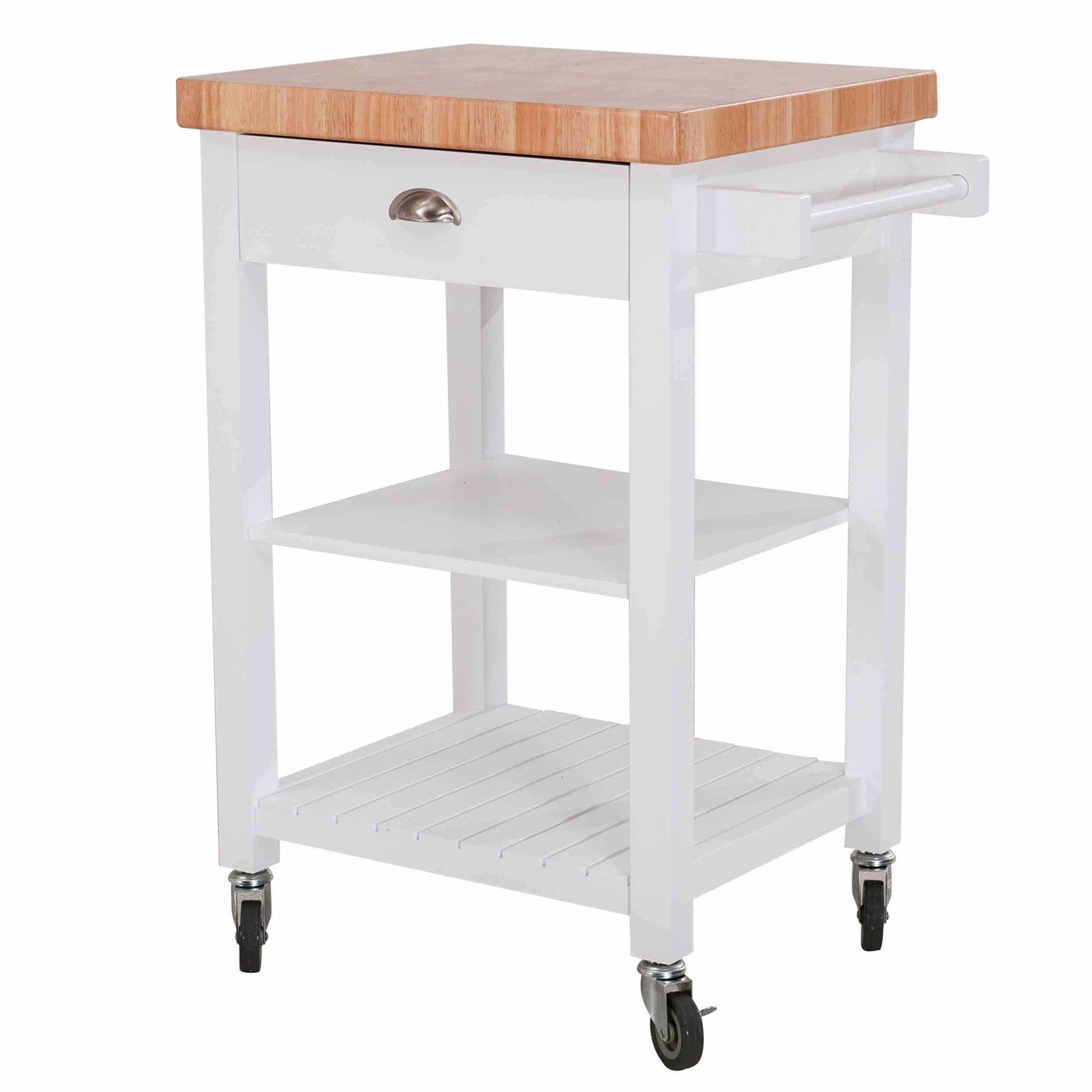 Minimalist Kitchen Storage Cart With Wheels with Simple Decor