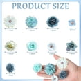 thumbnail image 6 of 20 Pcs Artificial Flowers Combo Fake Silk Peony Flower Heads Bulk Handmade Rose Heads for Wedding Bouquet Arrangements Floral Backdrop Bridal Shower Birthday Party Decor Blue, 6 of 7