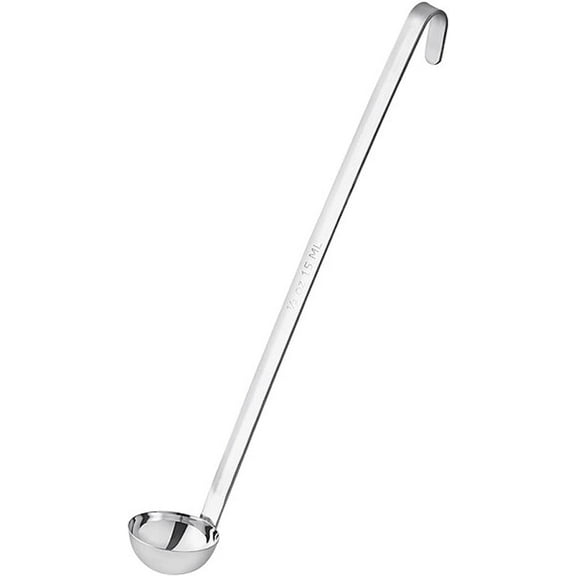 Truecraftware – 1/2 oz. Stainless Steel Ladle with Long Hooked Handle -for Soup Chili Gravy Salad Dressing and Pancake Batter