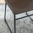 thumbnail image 2 of Walker Edison Full Back Faux Leather Dining Chair, Set of 2, Brown, 2 of 8