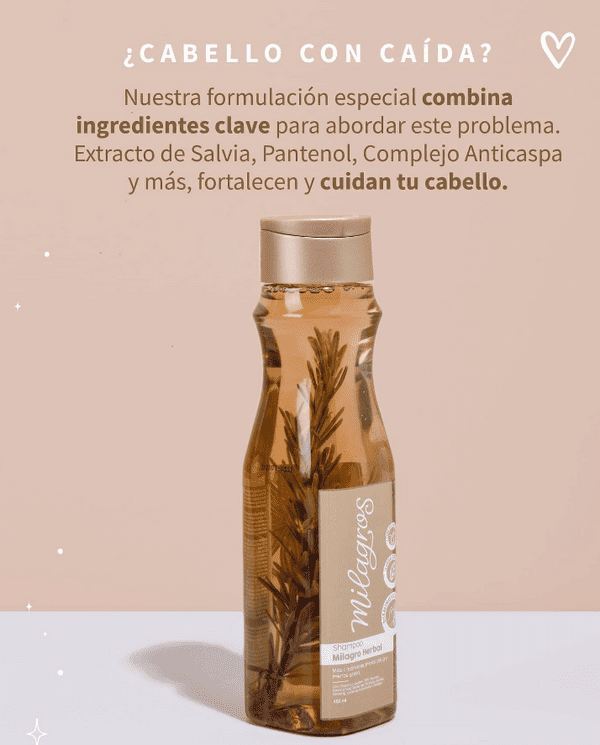 Milagros Shampoo Herbal x 450ml