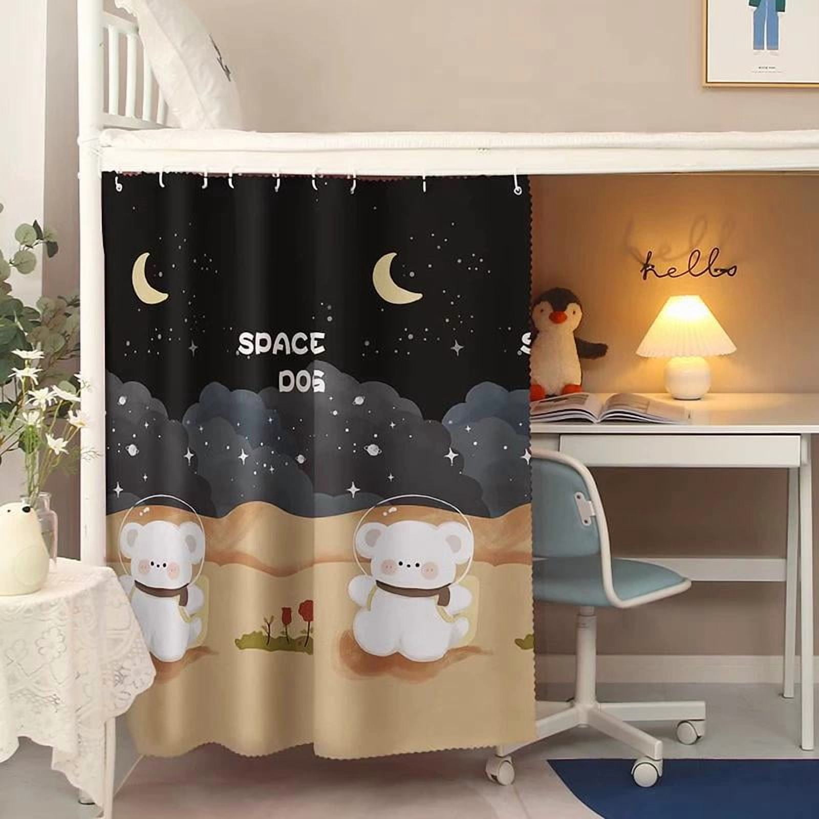 2 pack Dorm Home Bunk Nets Bed Curtains Cloth Bed Canopy Blackout Men Women Curtain Shading Nets Breathable Single Sleeper
