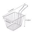 thumbnail image 2 of Square Mesh Frying Basket Strainer Mini Food Colander Mesh Fry Filter Mesh Basket for Potatoes Chips French Fries (Size S), 2 of 8