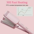 thumbnail image 4 of Ionic Deep Waver Hair Curler Tool with Ceramic 3 Barrel, Fast Heating, Anti-Scald, Dual Voltage, 4 Temp Adjustable Curling Wand for Short and Long Hair (Beige), 4 of 16