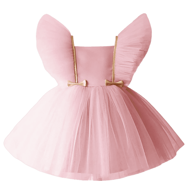 Vestido de princesa con flores y tutú de malla para niñas pequeñas, vestido de fiesta de cumpleaños para niños de 0 a 6 años, traje de noche de boda para niños, ropa 18-24M (etiqueta 90) Gao Jinjia LED