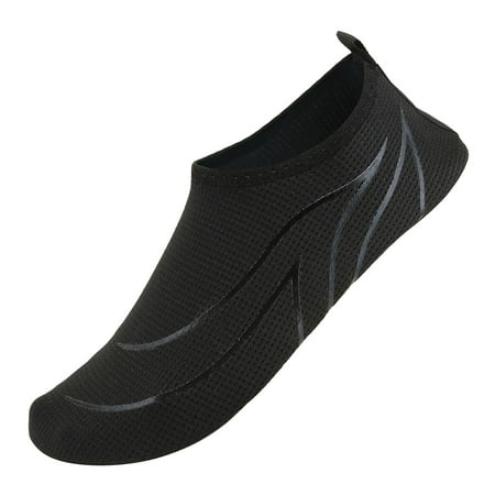 Fauean Sneakers for Women Leisure Summer Walking Running Shoes Breathable Slip on Sneakers Black Size 44