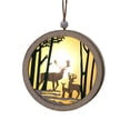 thumbnail image 2 of Wooden Christmas Cabin Hanging Christmas Decorations Light Up Christmas Tree Hanging Decoration, 2 of 6