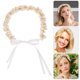 thumbnail image 5 of KAKOWELY Diadema con perlas y diamantes de imitación para mujer, tocado de novia, joyería para el cabello para boda y graduación., 5 of 5