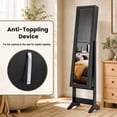 thumbnail image 6 of Costway Jewelry Mirrored Cabinet Armoire Organizer Storage Box w/ Stand Christmas Gift, 6 of 10