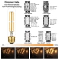 thumbnail image 3 of Bombilla LiteHistory, regulable, E26, Edison, 6 W, 600 lm, 2700 K, paquete de 6, 3 of 7