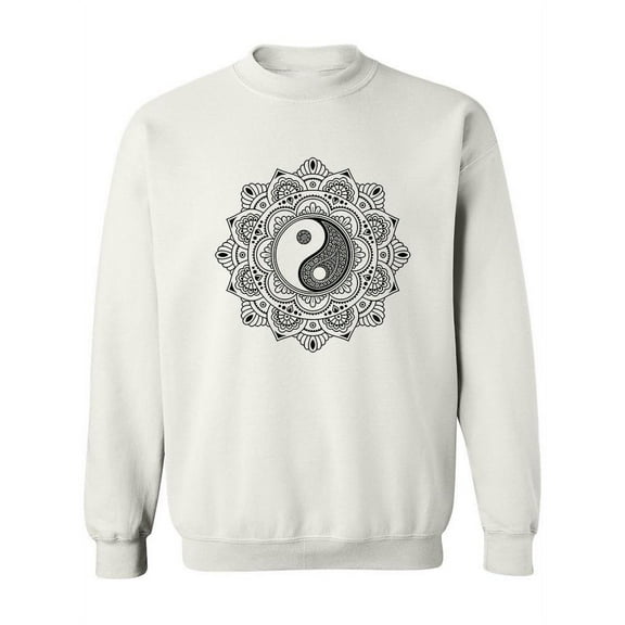 Yin-Yang Mandala Design Sweatshirt Women -Image by Shutterstock, Female Medium