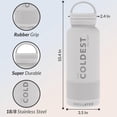 thumbnail image 4 of Coldest Water Bottle with Handle Lid | Leak Proof, Stainless Steel, Triple Walled Bottles (32 oz, Epic White), 4 of 9