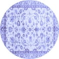 thumbnail image 1 of Ahgly Company Machine Washable Indoor Round Oriental Blue Traditional Area Rugs, 5' Round, 1 of 4