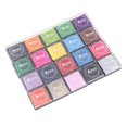 thumbnail image 2 of Coloured Ink Pad Kit 20 Colors Children Education Stamp Pad 4x4cm for Multiple Uses, 2 of 5