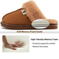 thumbnail image 4 of Ecetana Slippers for Women Memory Foam Fluffy Soft Lined Warm Slip On House Shoes, 4 of 6