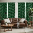 thumbnail image 2 of Ambesonne Money Window Curtains, Pixel Art Dollar Pattern, Each 28" W x 95" L, Dark Green Lime Green, 2 of 5