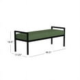 thumbnail image 3 of HomePop Modern Metal & Velvet Bench, 49.5"W x 17.25"D x 19"H, Loden Green/Black, 3 of 9