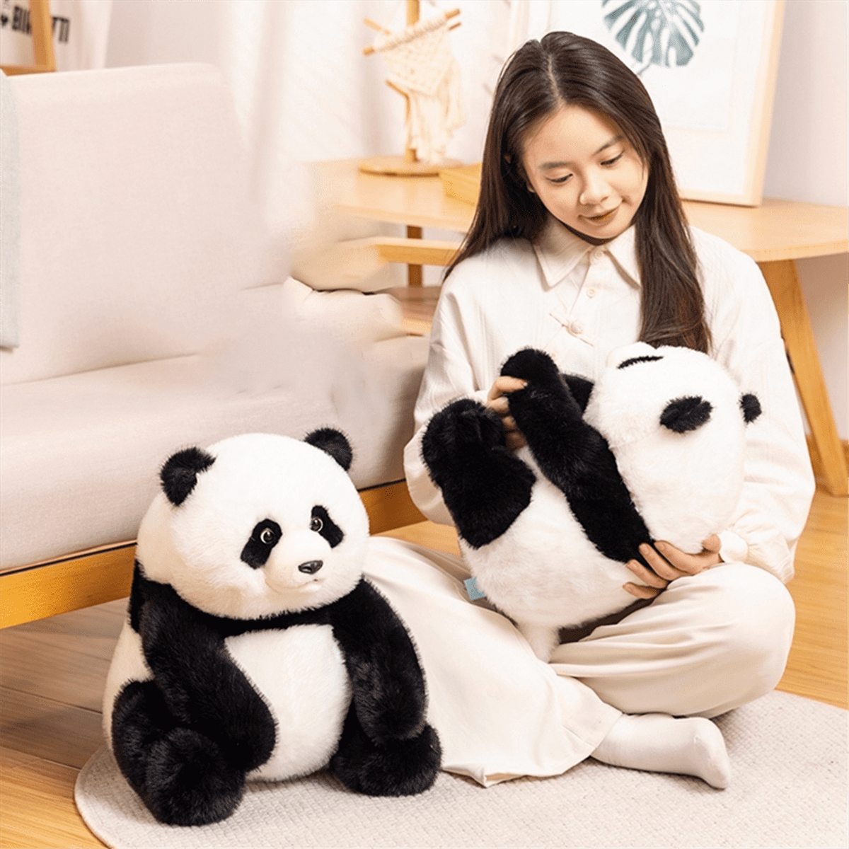 Realistic and Cute Giant Panda Baby Plush Toy Simulation Animal Panda Doll Soft Pillow Children'S Birthday Gift